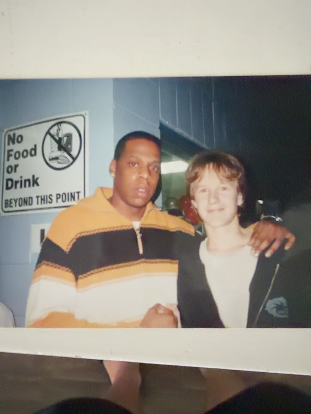 Brandon Stokes with Jay-Z in January 1998, before Brandon began his radio career