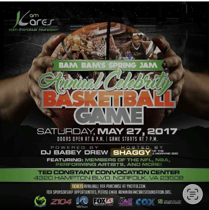 2017 Kam Cares Spring Jam event flyer