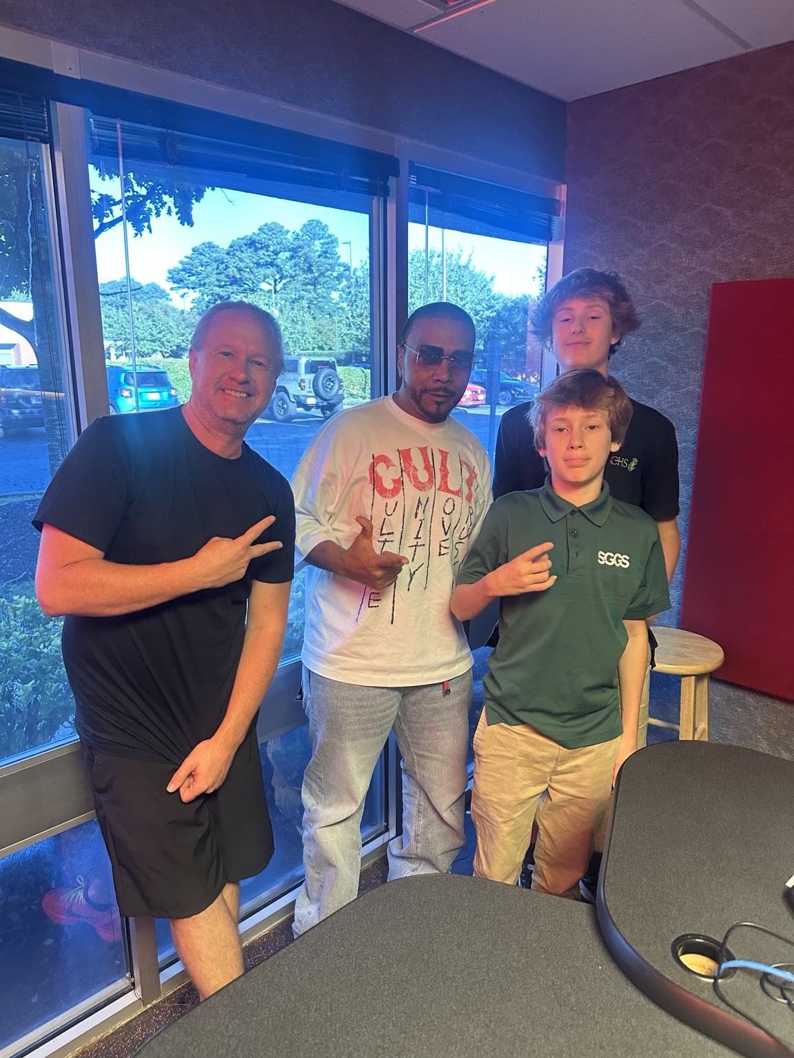 Shaggy, his sons Brody and Bentley, and Timbaland together in Virginia Beach