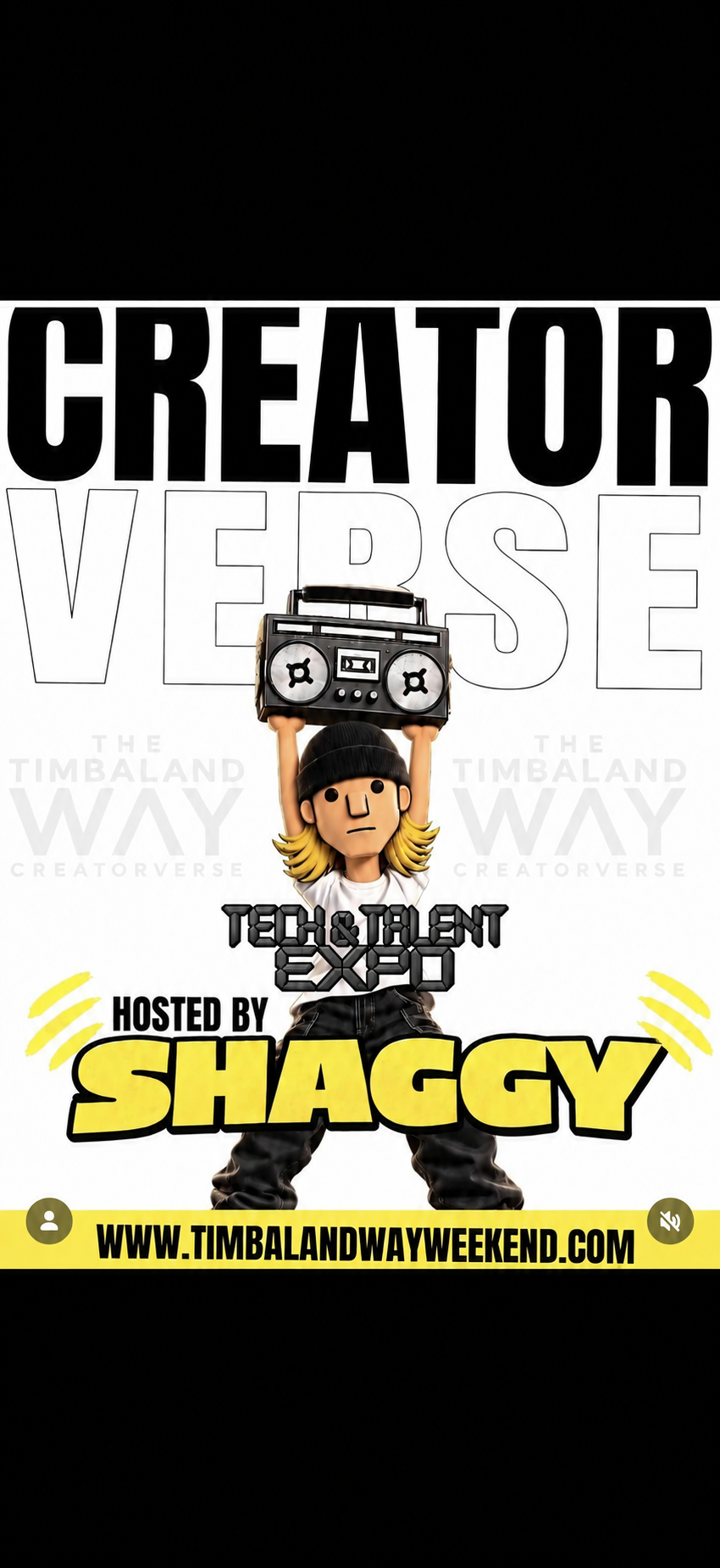 Timbaland Way CreatorVerse Tech and Talent Expo hosted by Shaggy