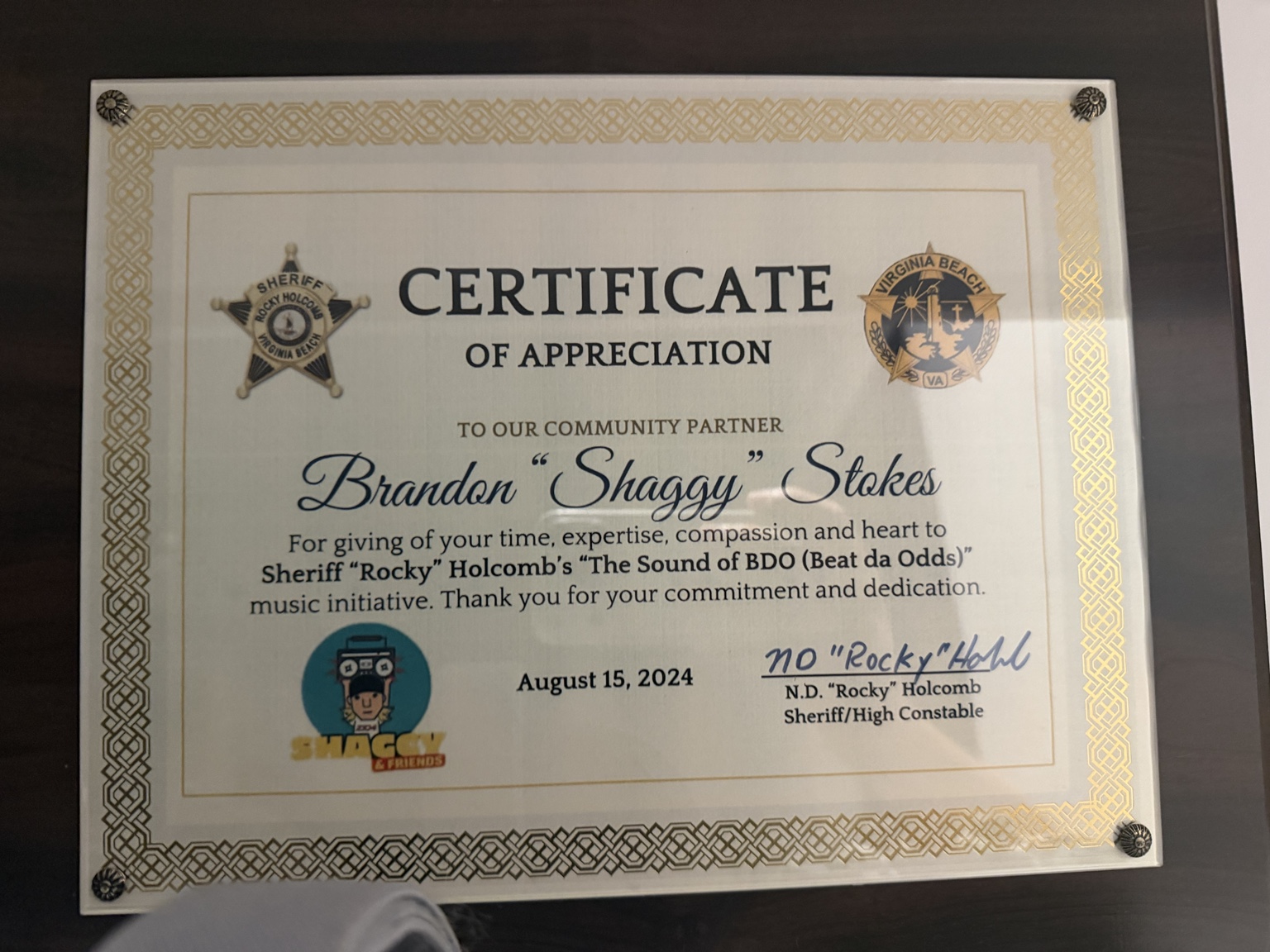 Community Partner: Virginia Beach Sheriff’s Office Beat da Odds initiative