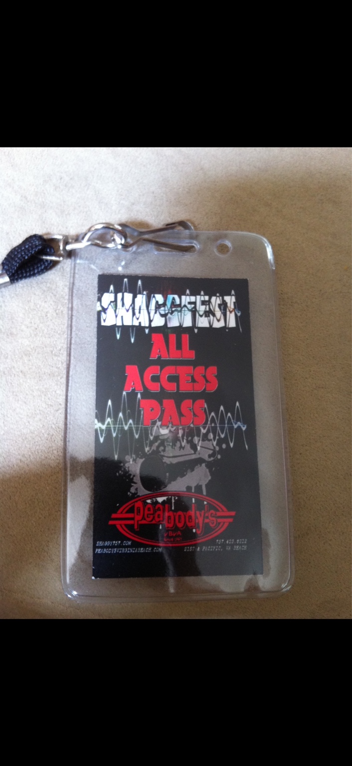 Original Shaggfest all-access pass from Peabody's